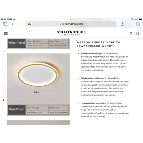 Prachtig Led plafondlamp