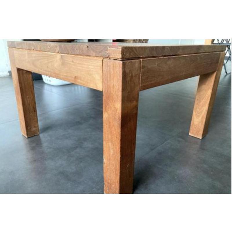 Salontafel teak afmetingen 70cmx70cm hoogte 45cm